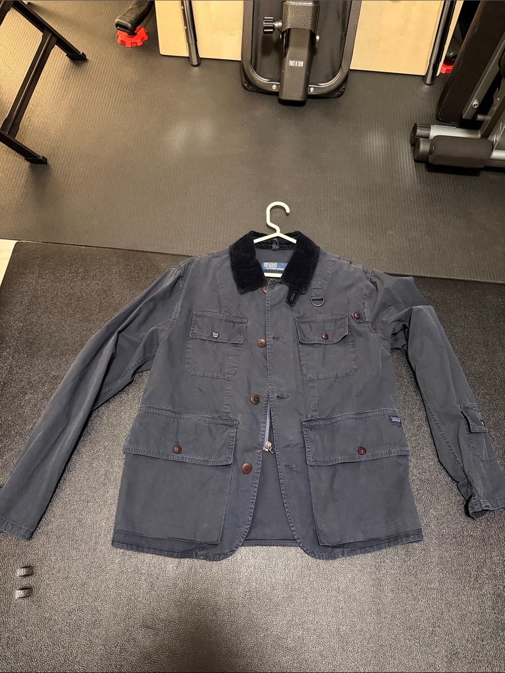 NWT Polo by Ralph Lauren Dark Navy Field Jacket with Corduroy Collar
